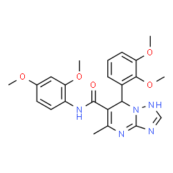 ChemSpider 2D Image | 7-(2,3-Dimethoxyphenyl)-N-(2,4-dimethoxyphenyl)-5-methyl-1,7-dihydro[1,2,4]triazolo[1,5-a]pyrimidine-6-carboxamide | C23H25N5O5