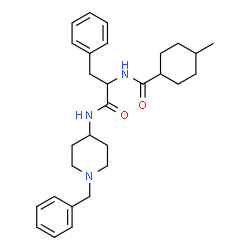 ChemSpider 2D Image | N-(1-Benzyl-4-piperidinyl)-Nalpha-[(4-methylcyclohexyl)carbonyl]phenylalaninamide | C29H39N3O2