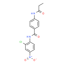 ChemSpider 2D Image | N-(2-Chloro-4-nitrophenyl)-4-(propionylamino)benzamide | C16H14ClN3O4