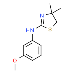 ChemSpider 2D Image | (4,4-Dimethyl-4,5-dihydro-thiazol-2-yl)-(3-methoxy-phenyl)-amine | C12H16N2OS
