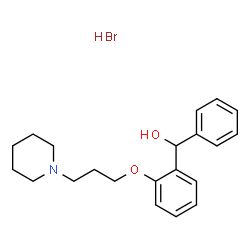 ChemSpider 2D Image | Phenyl{2-[3-(1-piperidinyl)propoxy]phenyl}methanol hydrobromide (1:1) | C21H28BrNO2