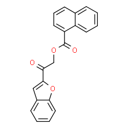 ChemSpider 2D Image | 2-(1-Benzofuran-2-yl)-2-oxoethyl 1-naphthoate | C21H14O4