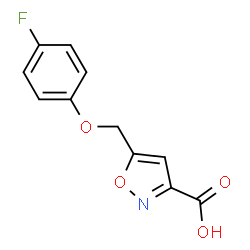 ChemSpider 2D Image | 5-((4-fluorophenoxy)methyl)isoxazole-3-carboxylic acid | C11H8FNO4