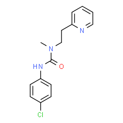 ChemSpider 2D Image | 3-(4-Chlorophenyl)-1-methyl-1-[2-(2-pyridinyl)ethyl]urea | C15H16ClN3O