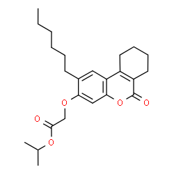 ChemSpider 2D Image | Isopropyl [(2-hexyl-6-oxo-7,8,9,10-tetrahydro-6H-benzo[c]chromen-3-yl)oxy]acetate | C24H32O5
