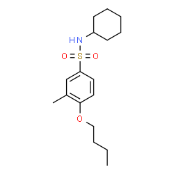 ChemSpider 2D Image | 4-Butoxy-N-cyclohexyl-3-methylbenzenesulfonamide | C17H27NO3S