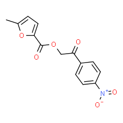 ChemSpider 2D Image | 2-(4-Nitrophenyl)-2-oxoethyl 5-methyl-2-furoate | C14H11NO6