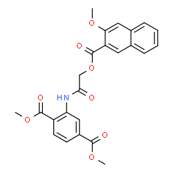 ChemSpider 2D Image | Dimethyl 2-({[(3-methoxy-2-naphthoyl)oxy]acetyl}amino)terephthalate | C24H21NO8