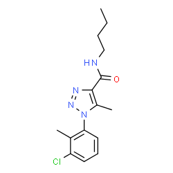 ChemSpider 2D Image | N-Butyl-1-(3-chloro-2-methylphenyl)-5-methyl-1H-1,2,3-triazole-4-carboxamide | C15H19ClN4O