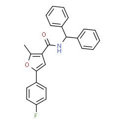 ChemSpider 2D Image | N-(Diphenylmethyl)-5-(4-fluorophenyl)-2-methyl-3-furamide | C25H20FNO2