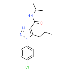 ChemSpider 2D Image | 1-(4-Chlorophenyl)-N-isopropyl-5-propyl-1H-1,2,3-triazole-4-carboxamide | C15H19ClN4O