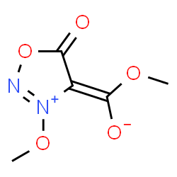 ChemSpider 2D Image | (E)-Methoxy(3-methoxy-5-oxo-1,2,3-oxadiazol-3-ium-4(5H)-ylidene)methanolate | C5H6N2O5