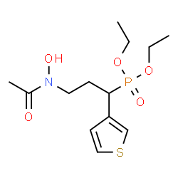 ChemSpider 2D Image | Diethyl {3-[acetyl(hydroxy)amino]-1-(3-thienyl)propyl}phosphonate | C13H22NO5PS