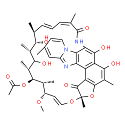 ChemSpider 2D Image | (7S,9E,11S,12R,13S,14R,16R,17S,18S,19E,21Z)-2,15,17,36-Tetrahydroxy-11-methoxy-3,7,12,14,16,18,22,30-octamethyl-6,23-dioxo-8,37-dioxa-24,27,33-triazahexacyclo[23.10.1.1~4,7~.0~5,35~.0~26,34~.0~27,32~]
heptatriaconta-1(35),2,4,9,19,21,25(36),26(34),28,30,32-undecaen-13-yl acetate | C43H51N3O11