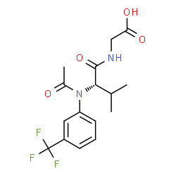 ChemSpider 2D Image | L-acetyl trifluoromethylphenyl valylglycine | C16H19F3N2O4