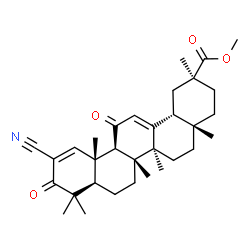 ChemSpider 2D Image | Methyl 2-cyano-3,11-dioxooleana-1,12-dien-30-oate | C32H43NO4