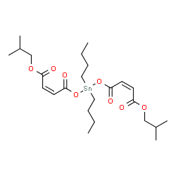 ChemSpider 2D Image | Isobutyl (6Z,13Z)-10,10-dibutyl-2-methyl-5,8,12-trioxo-4,9,11-trioxa-10-stannapentadeca-6,13-dien-15-oate | C24H40O8Sn