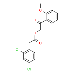ChemSpider 2D Image | 2-(2-Methoxyphenyl)-2-oxoethyl (2,4-dichlorophenyl)acetate | C17H14Cl2O4