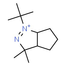 ChemSpider 2D Image | 3,3-Dimethyl-1-(2-methyl-2-propanyl)-3,3a,4,5,6,6a-hexahydrocyclopenta[c]pyrazol-1-ium | C12H23N2