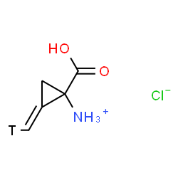 ChemSpider 2D Image | (2E)-1-Carboxy-2-(~3~H_1_)methylenecyclopropanaminium chloride | C5H7TClNO2