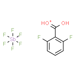 ChemSpider 2D Image | (Z)-[(2,6-Difluorophenyl)(hydroxy)methylene]oxonium hexafluoroantimonate(1-) | C7H5F8O2Sb