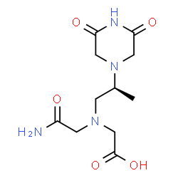 ChemSpider 2D Image | {(2-Amino-2-oxoethyl)[(2S)-2-(3,5-dioxo-1-piperazinyl)propyl]amino}acetic acid | C11H18N4O5