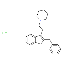 ChemSpider 2D Image | 1-[2-(2-Benzyl-1H-inden-3-yl)ethyl]piperidine hydrochloride (1:1) | C23H28ClN