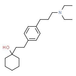 ChemSpider 2D Image | 1-(2-{4-[3-(Diethylamino)propyl]phenyl}ethyl)cyclohexanol | C21H35NO