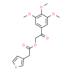 ChemSpider 2D Image | 2-Oxo-2-(3,4,5-trimethoxyphenyl)ethyl 3-thienylacetate | C17H18O6S