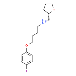 ChemSpider 2D Image | 4-(4-Iodophenoxy)-N-[(2S)-tetrahydro-2-furanylmethyl]-1-butanaminium | C15H23INO2