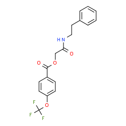ChemSpider 2D Image | 2-Oxo-2-[(2-phenylethyl)amino]ethyl 4-(trifluoromethoxy)benzoate | C18H16F3NO4