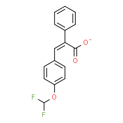 ChemSpider 2D Image | (2Z)-3-[4-(Difluoromethoxy)phenyl]-2-phenylacrylate | C16H11F2O3