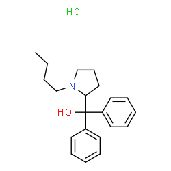 ChemSpider 2D Image | (1-Butyl-2-pyrrolidinyl)(diphenyl)methanol hydrochloride (1:1) | C21H28ClNO