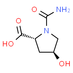 ChemSpider 2D Image | (4S)-1-Carbamoyl-4-hydroxy-D-proline | C6H10N2O4