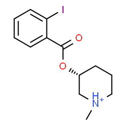 ChemSpider 2D Image | (3R)-3-[(2-Iodobenzoyl)oxy]-1-methylpiperidinium | C13H17INO2