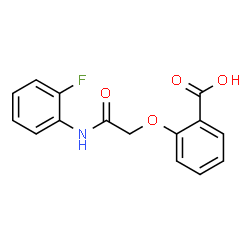 ChemSpider 2D Image | 2-[(2-Fluoro-phenylcarbamoyl)-methoxy]-benzoic acid | C15H12FNO4