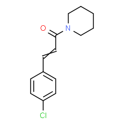 ChemSpider 2D Image | 3-(4-Chloro-phenyl)-1-piperidin-1-yl-propenone | C14H16ClNO