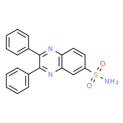 ChemSpider 2D Image | 2,3-Diphenyl-6-quinoxalinesulfonamide | C20H15N3O2S
