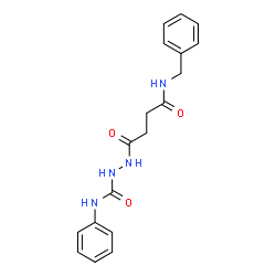 ChemSpider 2D Image | 2-[4-(Benzylamino)-4-oxobutanoyl]-N-phenylhydrazinecarboxamide | C18H20N4O3