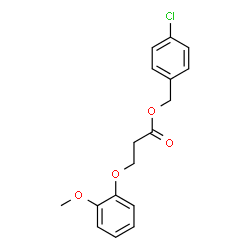 ChemSpider 2D Image | 4-Chlorobenzyl 3-(2-methoxyphenoxy)propanoate | C17H17ClO4