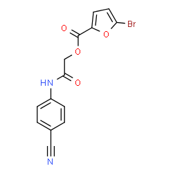 ChemSpider 2D Image | 2-[(4-Cyanophenyl)amino]-2-oxoethyl 5-bromo-2-furoate | C14H9BrN2O4