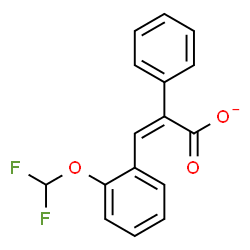 ChemSpider 2D Image | (2Z)-3-[2-(Difluoromethoxy)phenyl]-2-phenylacrylate | C16H11F2O3