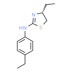 ChemSpider 2D Image | (4R)-4-Ethyl-N-(4-ethylphenyl)-4,5-dihydro-1,3-thiazol-2-amine | C13H18N2S