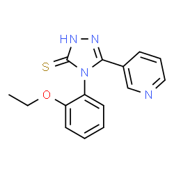 ChemSpider 2D Image | 4-(2-Ethoxyphenyl)-5-(pyridin-3-yl)-4H-1,2,4-triazole-3-thiol | C15H14N4OS