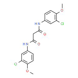 ChemSpider 2D Image | N,N'-Bis(3-chloro-4-methoxyphenyl)malonamide | C17H16Cl2N2O4