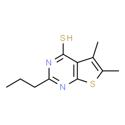 ChemSpider 2D Image | 5,6-Dimethyl-2-propylthieno[2,3-d]pyrimidine-4(1H)-thione | C11H14N2S2