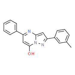 ChemSpider 2D Image | 5-Phenyl-2-m-tolyl-pyrazolo[1,5-a]pyrimidin-7-ol | C19H15N3O