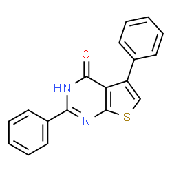 ChemSpider 2D Image | 2,5-Diphenylthieno[2,3-d]pyrimidin-4(3H)-one | C18H12N2OS