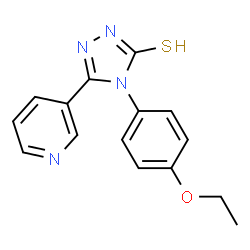 ChemSpider 2D Image | 4-(4-Ethoxyphenyl)-5-(pyridin-3-yl)-4H-1,2,4-triazole-3-thiol | C15H14N4OS