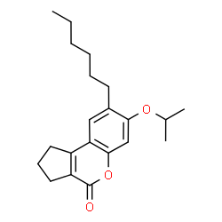 ChemSpider 2D Image | 8-Hexyl-7-isopropoxy-2,3-dihydrocyclopenta[c]chromen-4(1H)-one | C21H28O3